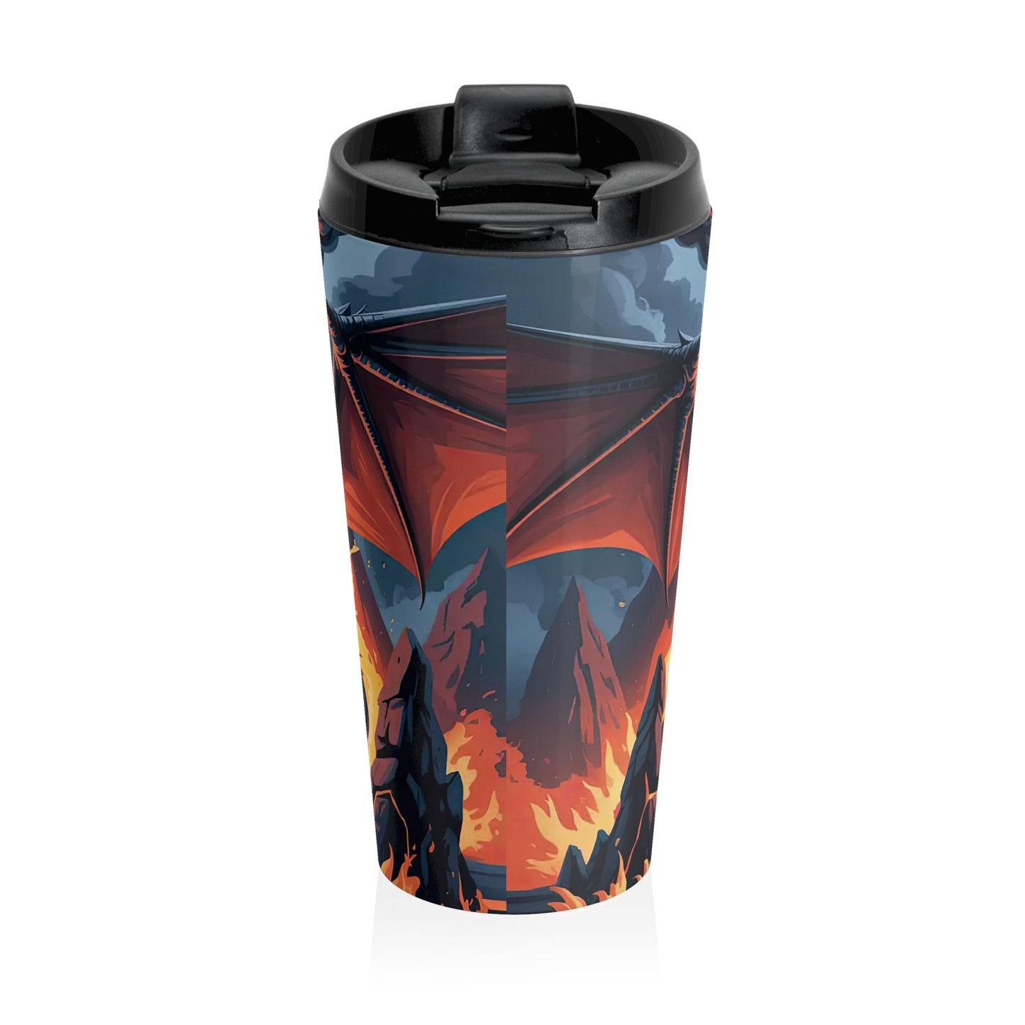 Inferno Dragon Stainless Steel Travel Mug (15oz)