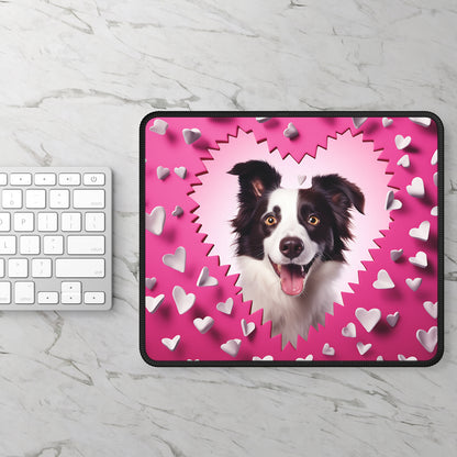 Puppy Love Hearts Mouse Pad