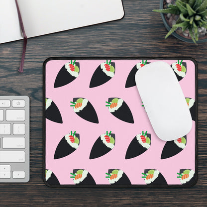 Pink Sushi Roll Pattern Mouse Pad