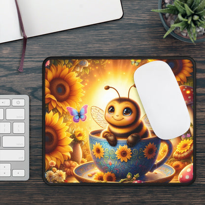 Sunshine Bee in a Teacup Mouse Pad