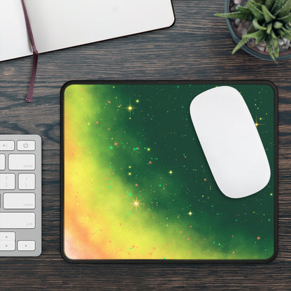 Emerald Aurora Galaxy Mouse Pad