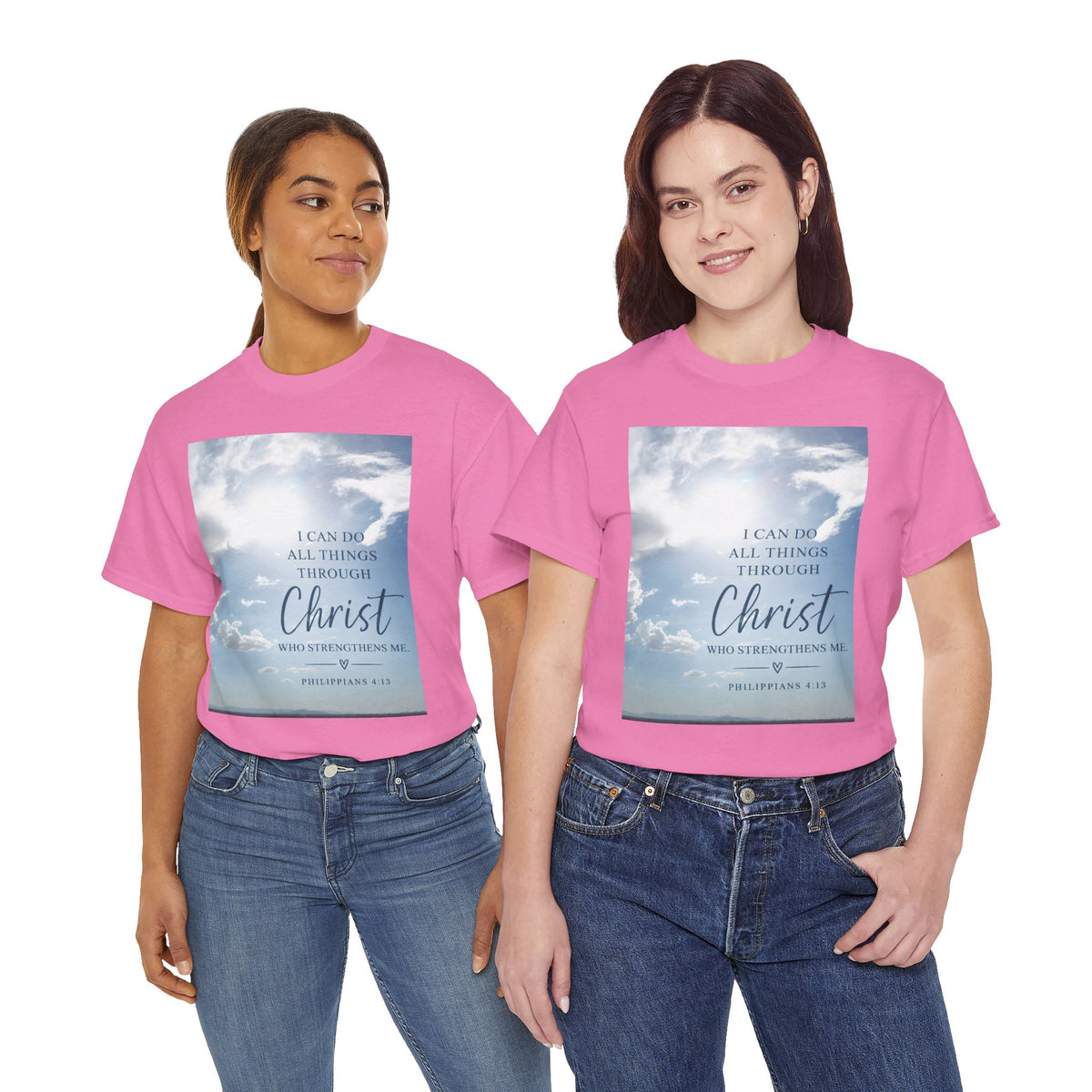 Through Christ Philippians 4:13 Christian T-Shirt
