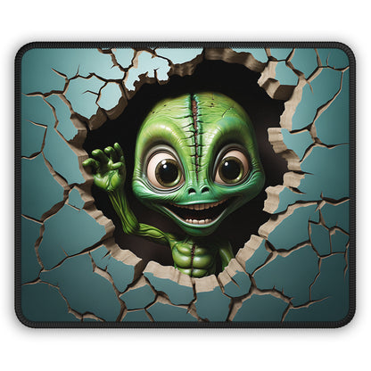Alien Breaking Through the Wall Mouse Pad