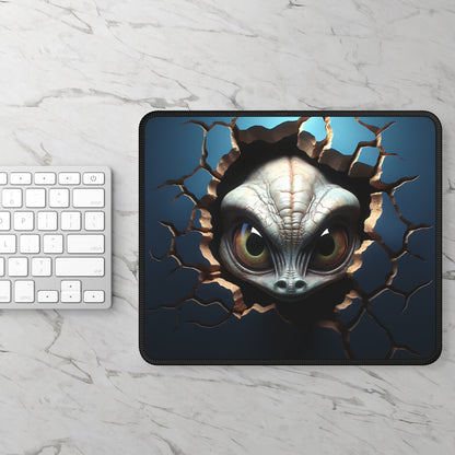 Alien Breaking Through the Wall Mouse Pad