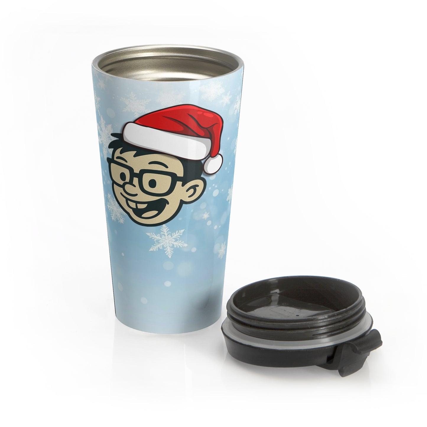 Holiday Nerdy Santa Travel Mug