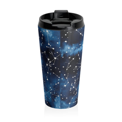 Arctic Sky Wolf Travel Mug