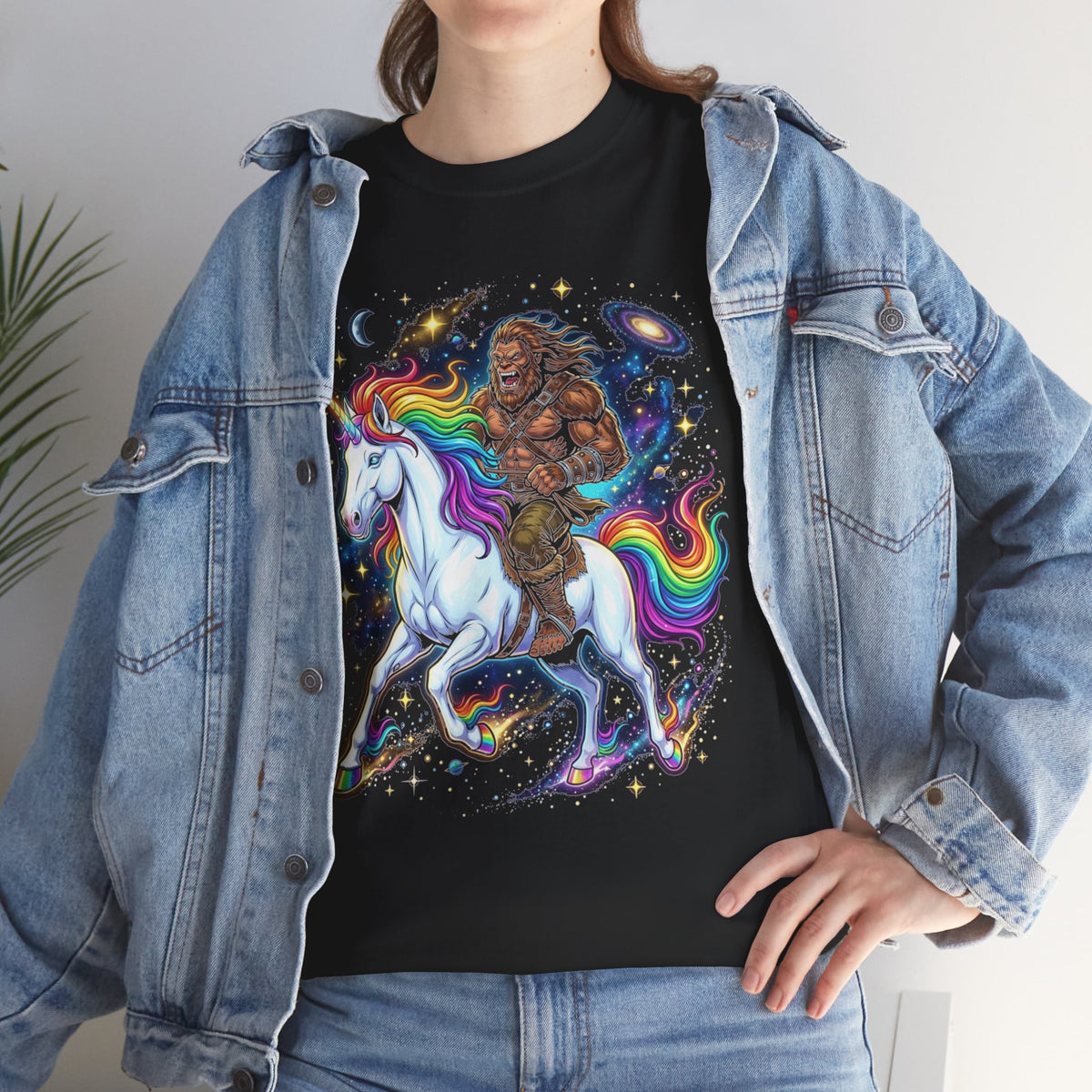 Bigfoot Riding a Unicorn T-Shirt