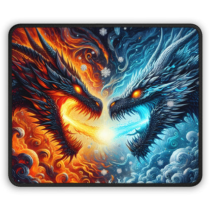 Fire & Ice Dragons Mouse Pad