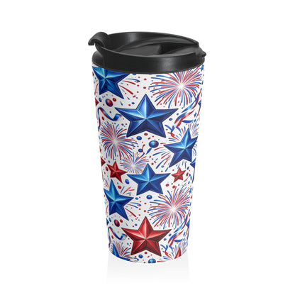 Stars, Stripes & Fireworks Stainless Steel Travel Mug