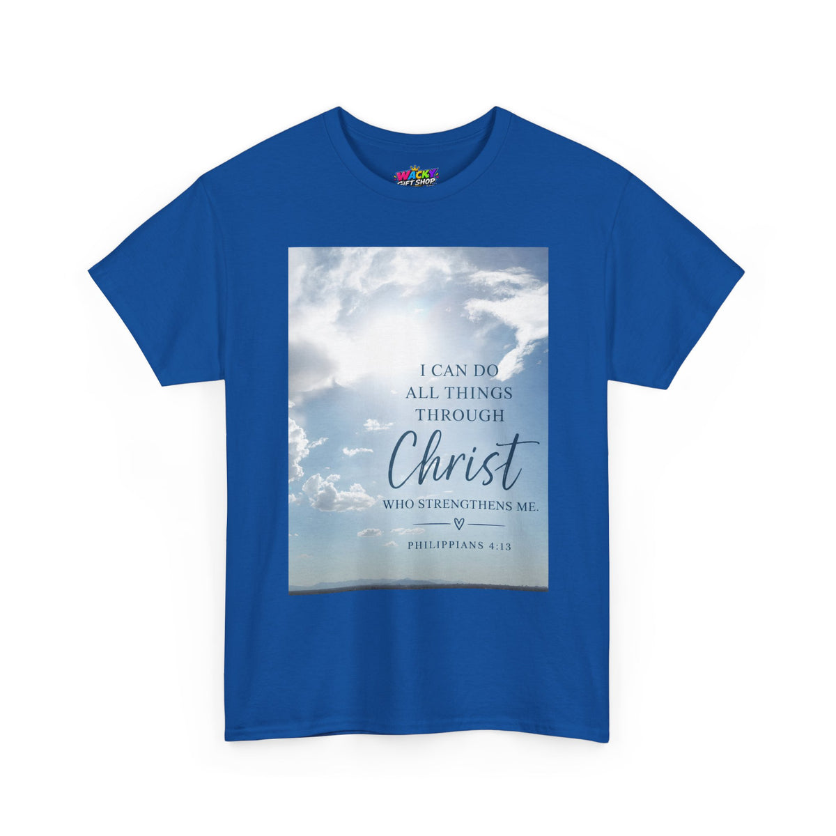 Through Christ Philippians 4:13 Christian T-Shirt