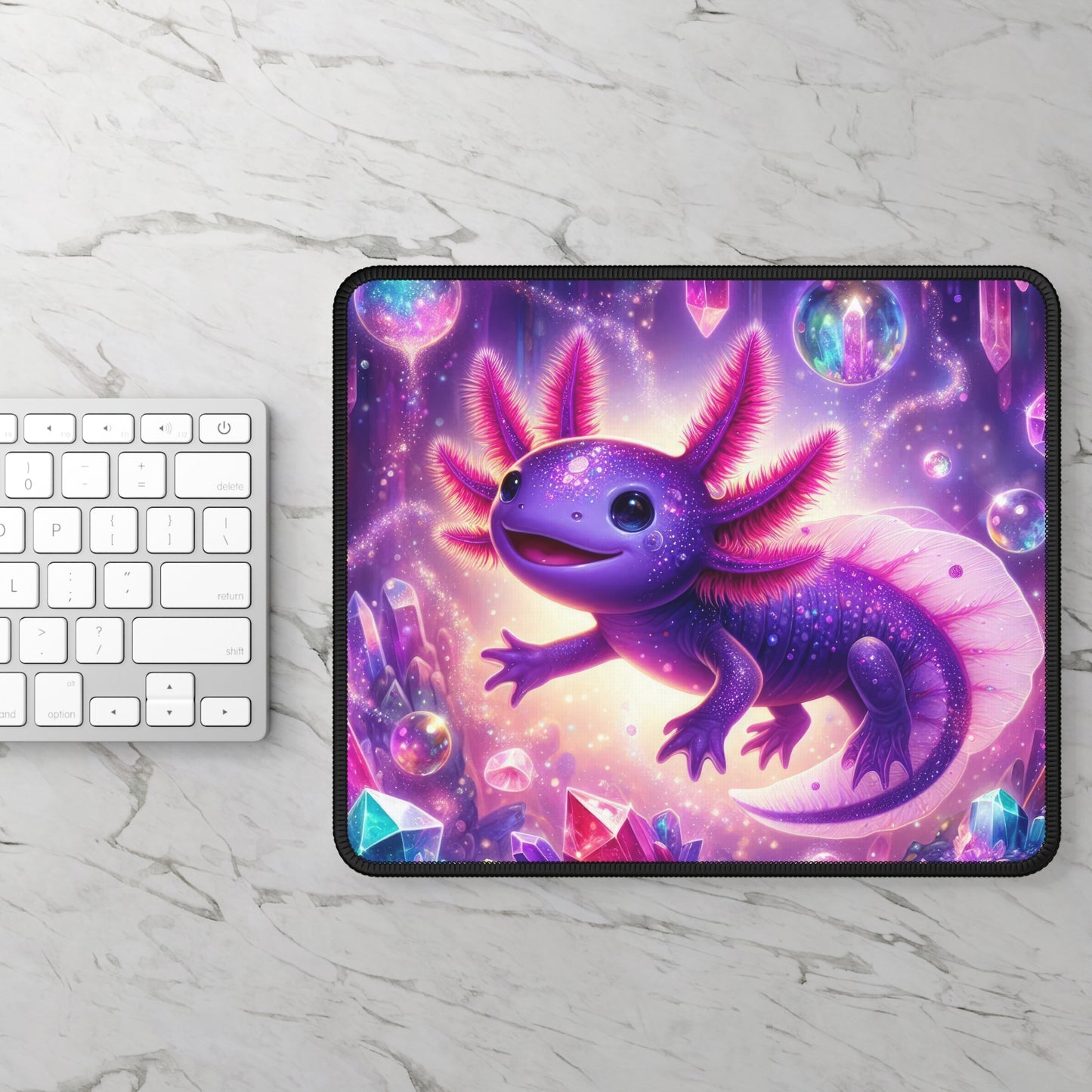 Cosmic Galaxy Axolotl Mouse Pad