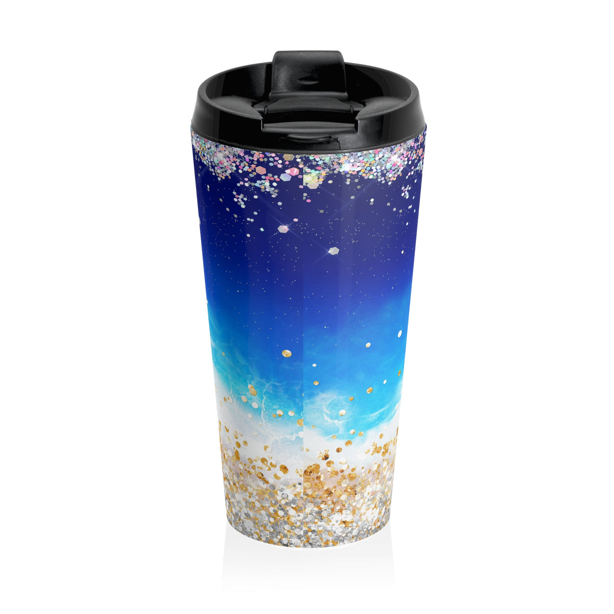 Ocean Sparkle Stainless Steel Travel Mug