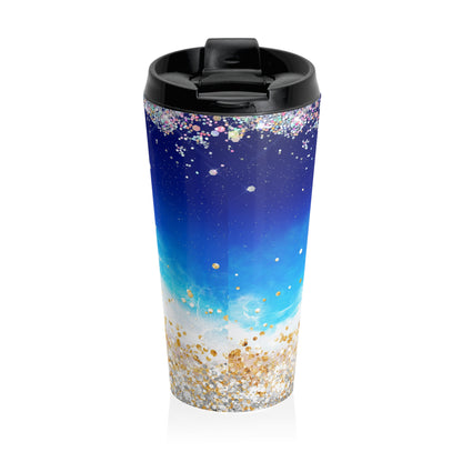 Ocean Sparkle Stainless Steel Travel Mug