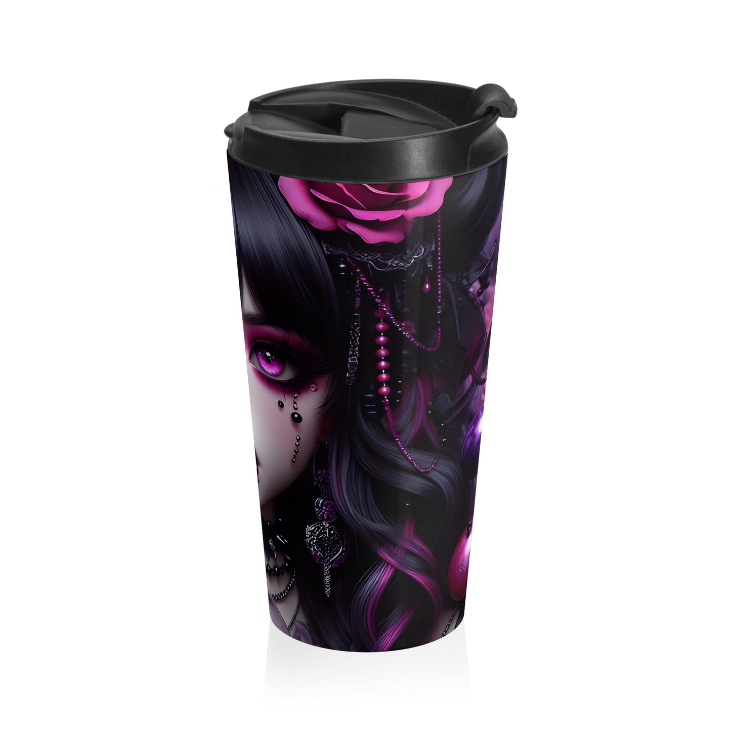 Gothic Pink Gaze Travel Mug