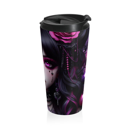 Gothic Pink Gaze Travel Mug
