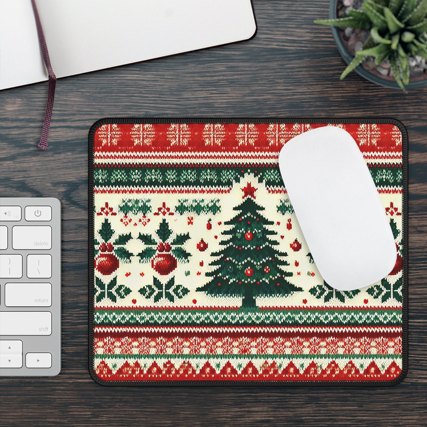 Ugly Christmas Sweater Tree Mouse Pad