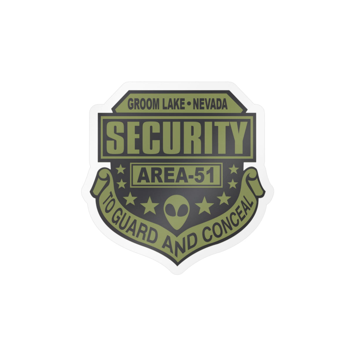 Area 51 Security Badge Kiss-Cut Vinyl Sticker