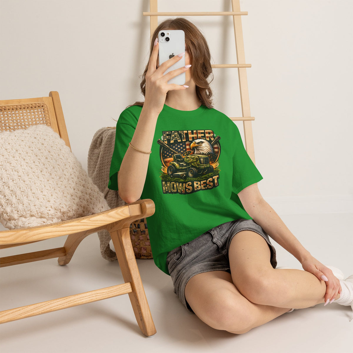 Father Mows Best Lawn Mower T-Shirt