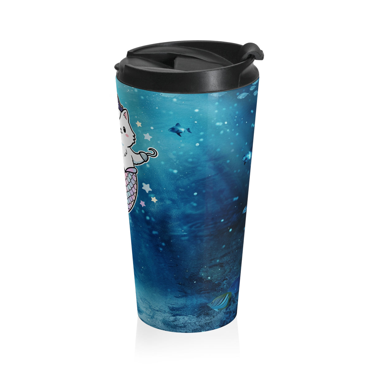 Purr-Maid Pirate Cat Stainless Steel Travel Mug