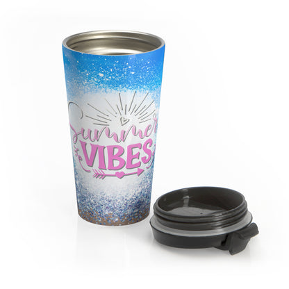 Summer Vibes Stainless Steel Travel Mug