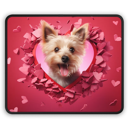 Puppy Love Hearts Mouse Pad
