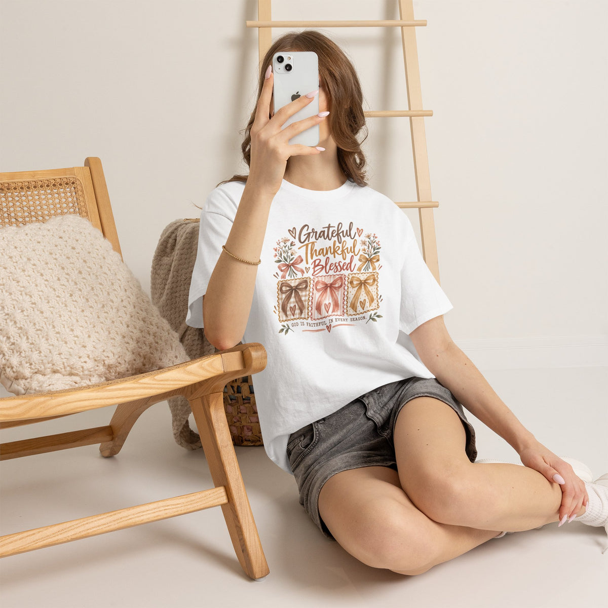 Grateful Thankful Blessed Christian T-Shirt