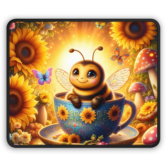 Sunny Sip Bee Mouse Pad