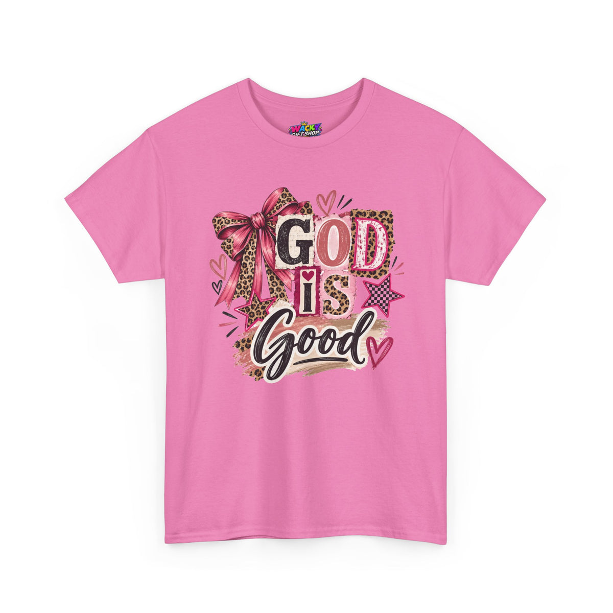God Is Good Leopard Bow Christian T-Shirt