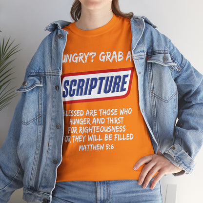 Hungry? Grab a Scripture Christian T-Shirt