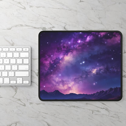 Purple Starry Mountain Mouse Pad