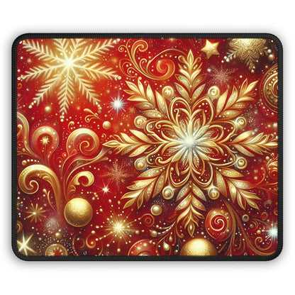 Elegant Christmas Snowflake Mouse Pad