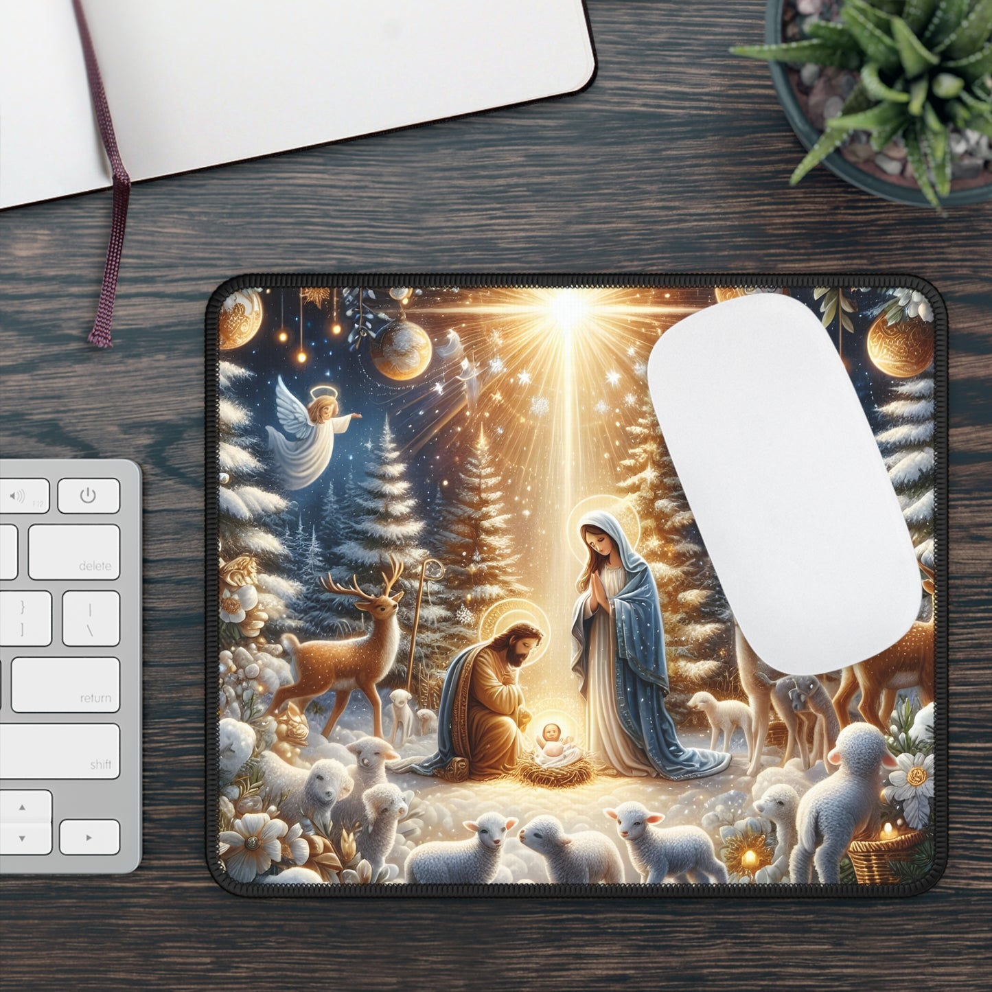 Silent Night Nativity Mouse Pad
