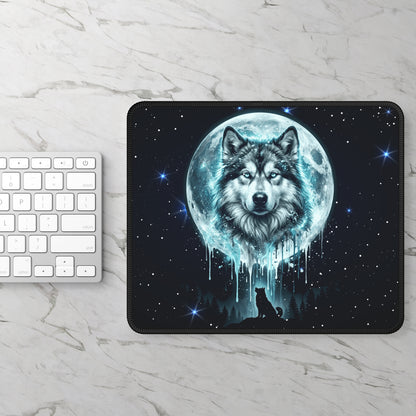 Moonlit Wolf Spirit Mouse Pad