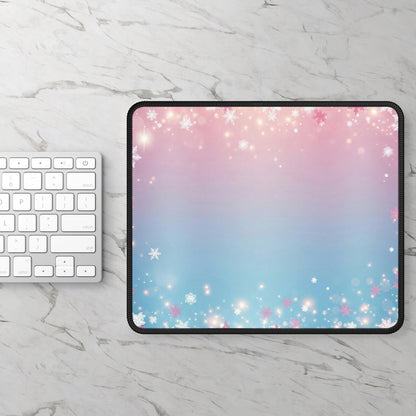 Pastel Snowfall Glow Mouse Pad