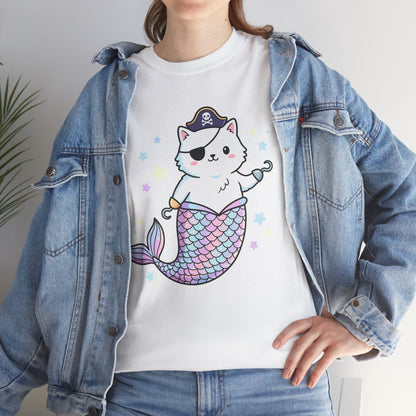 Pirate Mermaid Cat T-Shirt