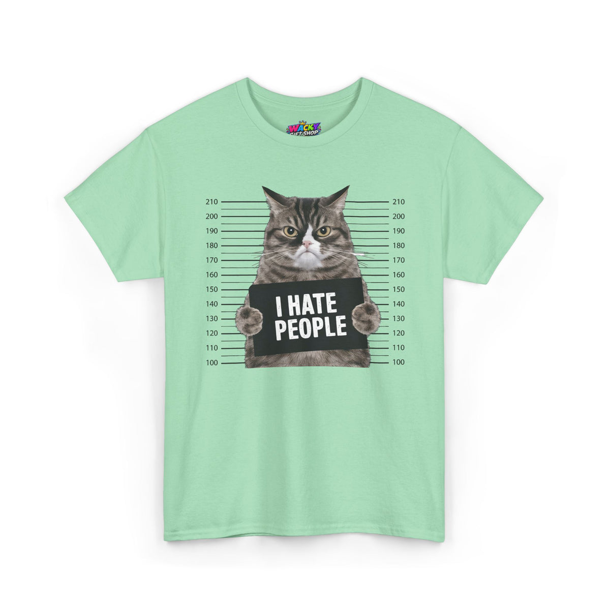 I Hate People Cat Mugshot T-Shirt