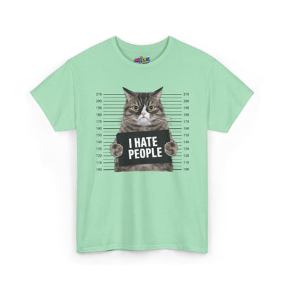 I Hate People Cat Mugshot T-Shirt