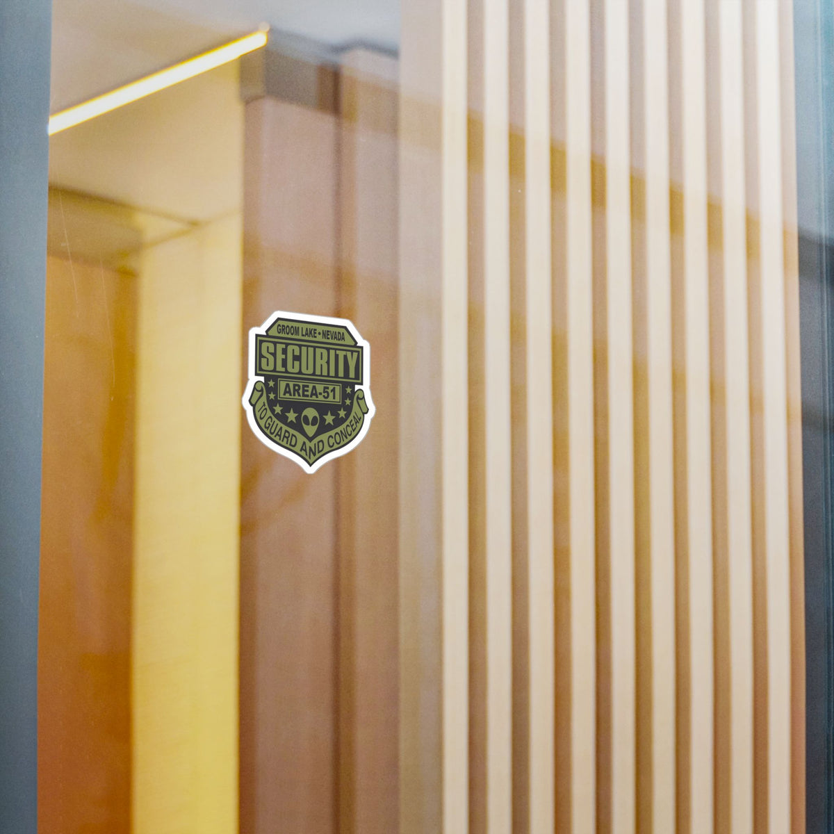 Area 51 Security Badge Kiss-Cut Vinyl Sticker