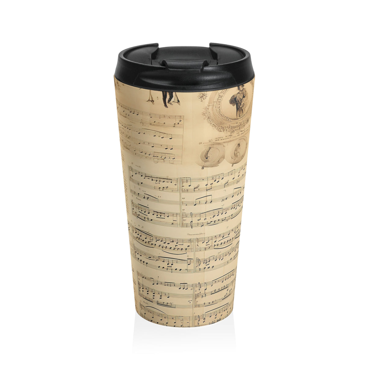 Antique Music Score Travel Mug