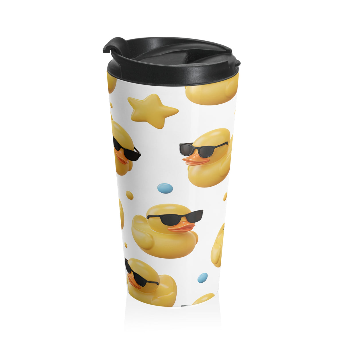 Too Cool to Quack Rubber Duck Stainless Steel Travel Mug