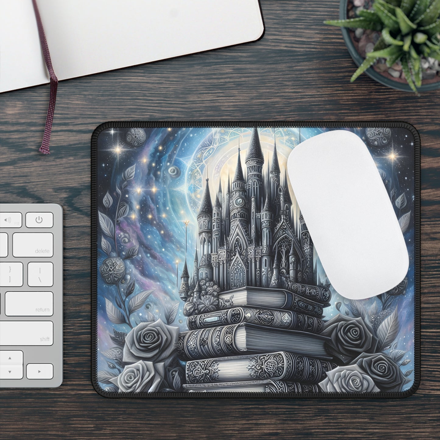 Enchanted Castle Library Mouse Pad