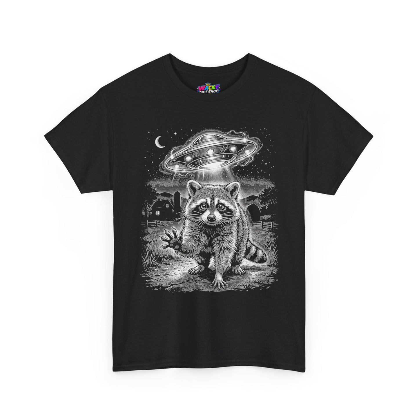 Take Me With You Raccoon UFO T-Shirt