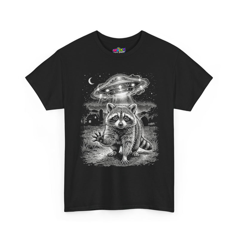 Take Me With You Raccoon UFO T-Shirt