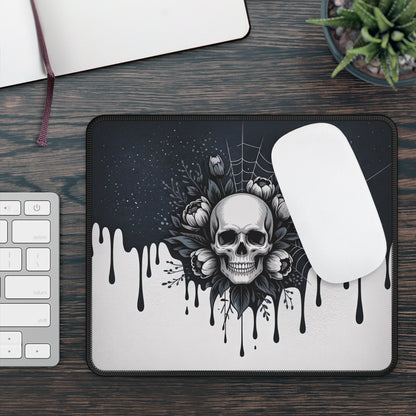 Gothic Skull & Spiderweb Mouse Pad