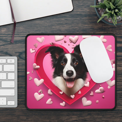 Puppy Love Hearts Mouse Pad
