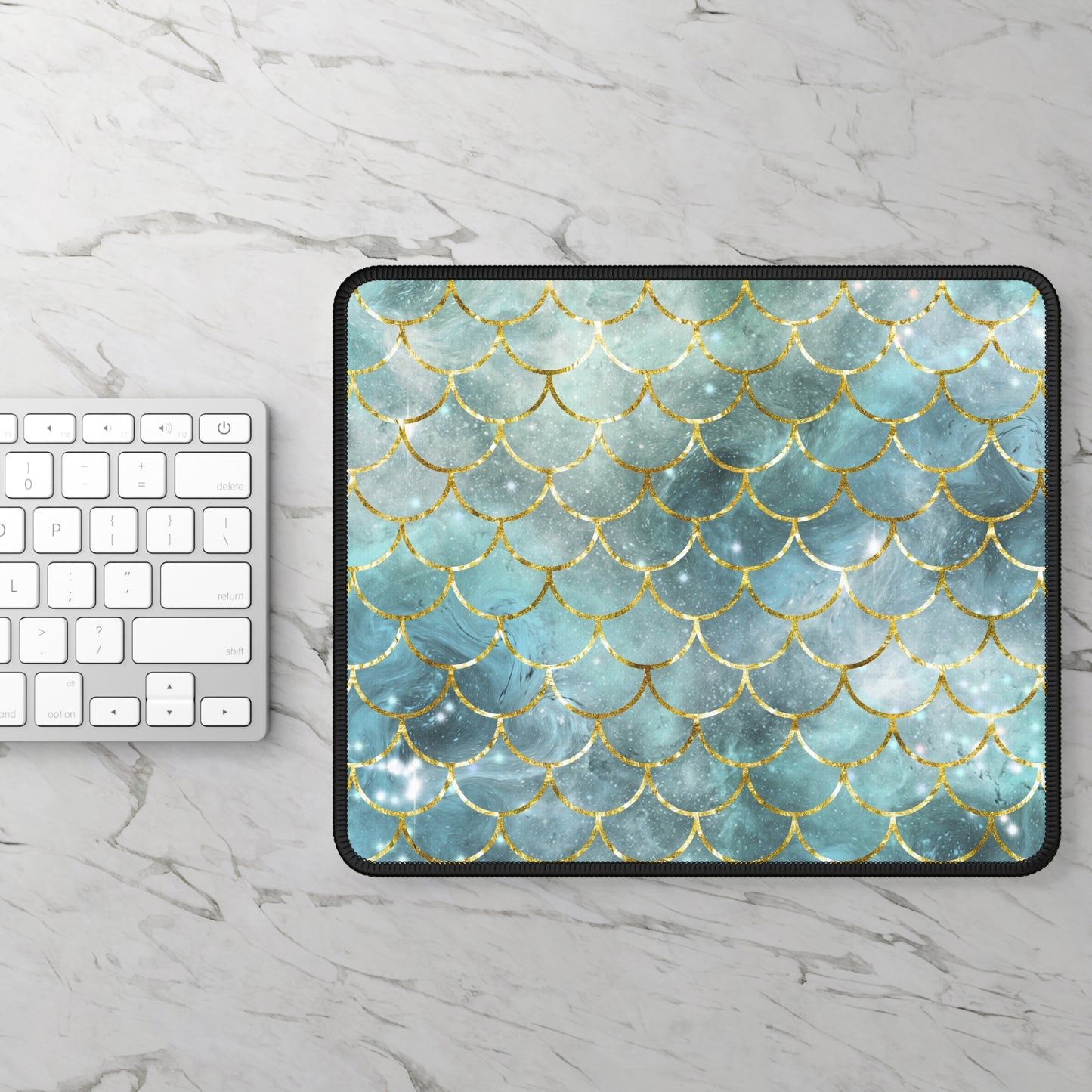 Cosmic Mermaid Scales Mouse Pad