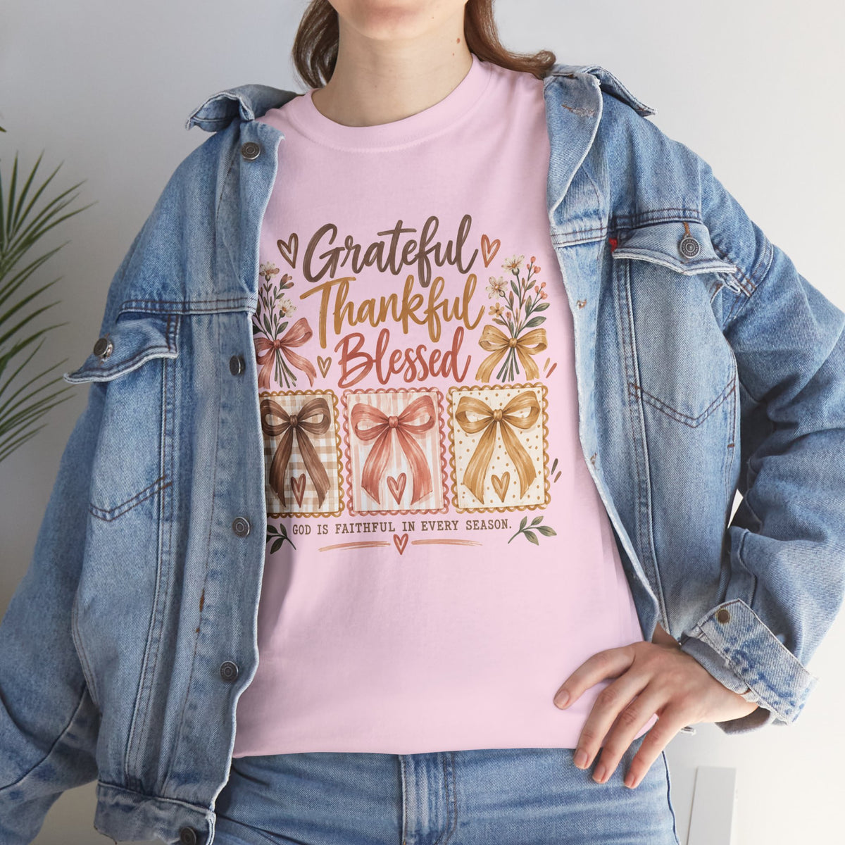 Grateful Thankful Blessed Christian T-Shirt