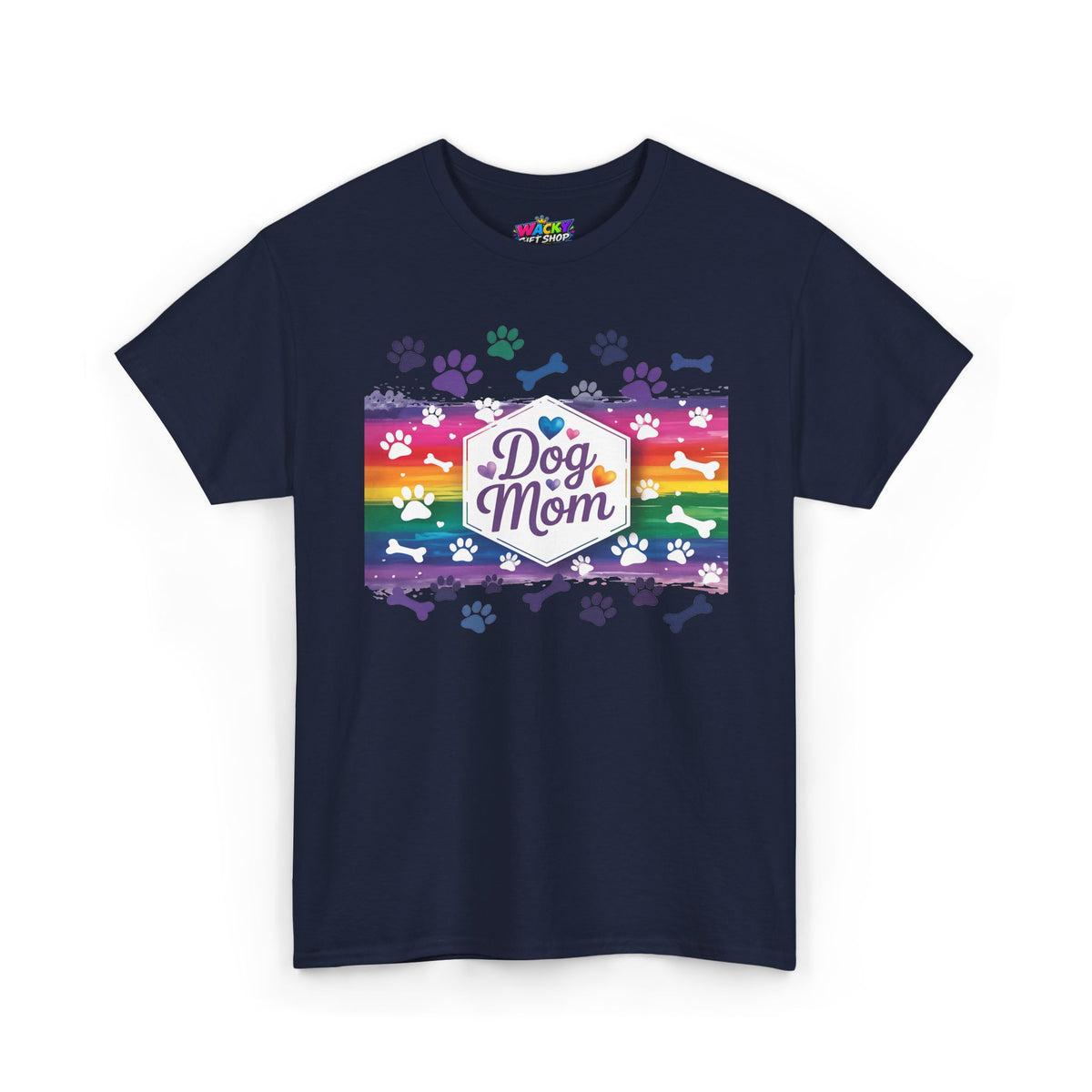 Rainbow Dog Mom T-Shirt