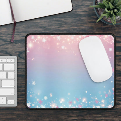 Pastel Snowfall Glow Mouse Pad
