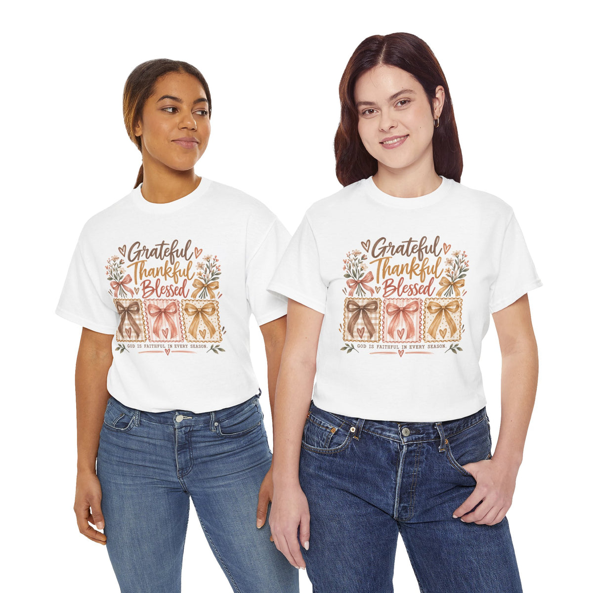 Grateful Thankful Blessed Christian T-Shirt